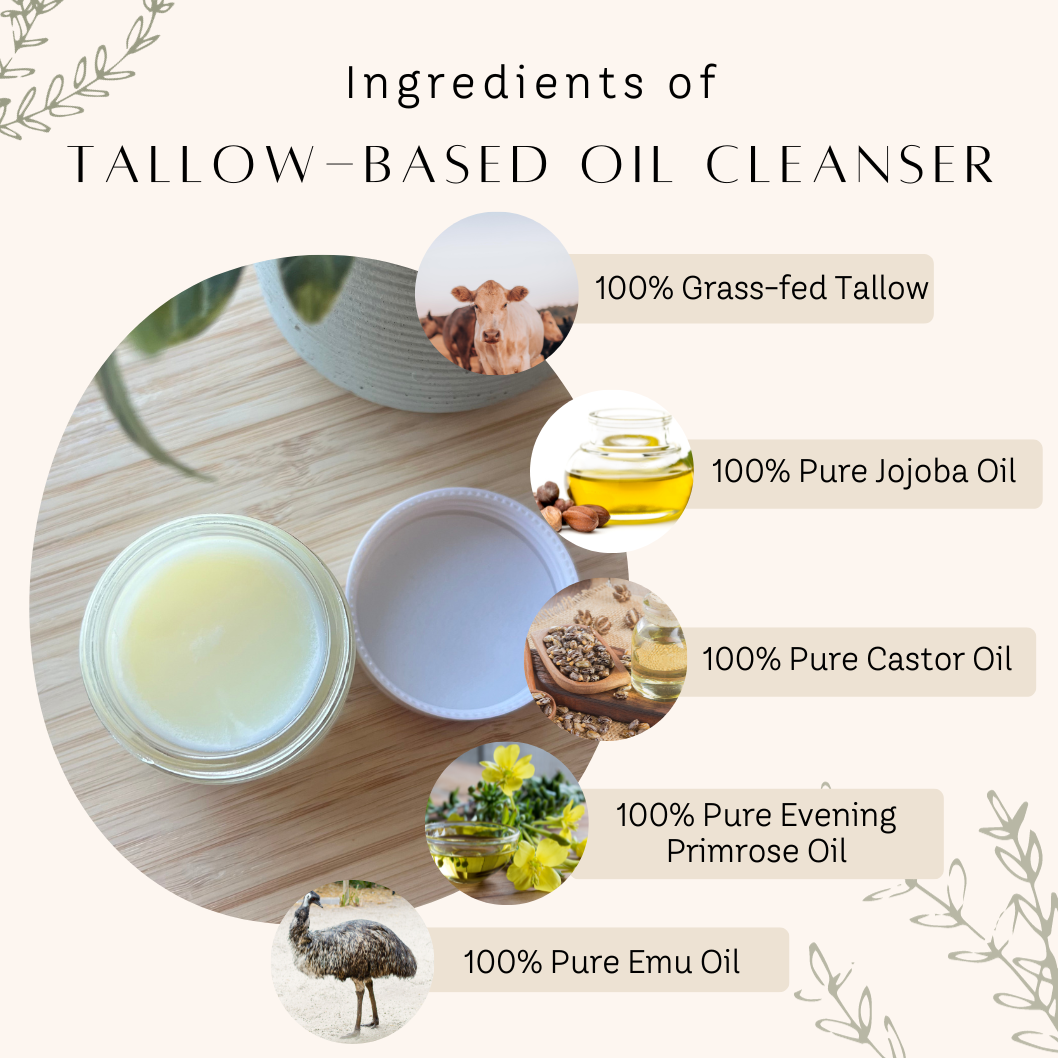 Tallow-Based Facial Cleansing Oil