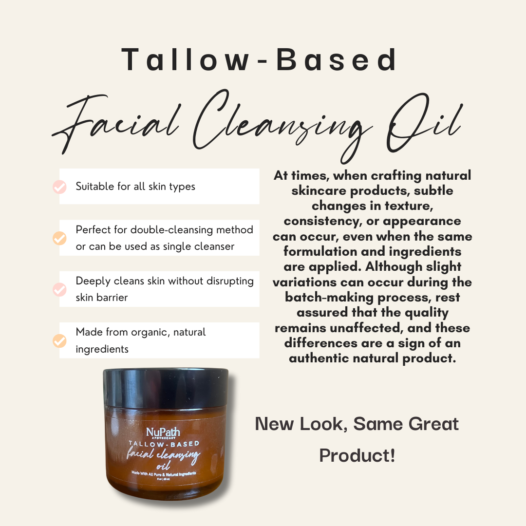 Tallow-Based Facial Cleansing Oil